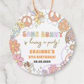 Grappig Groovy 1e Paasfeest Bedankjes Labels (Voorkant)