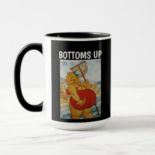 GRAPPIG grote kont strand meisje KOFFIE MOK