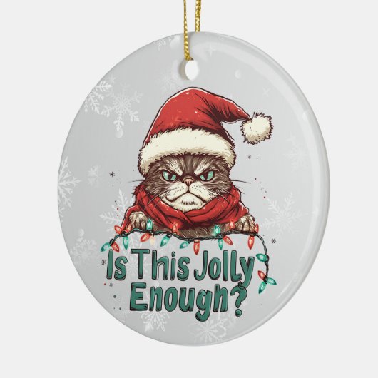 Grappig Grumpy Cat Christmas 2-zijdig Ornament (Links)