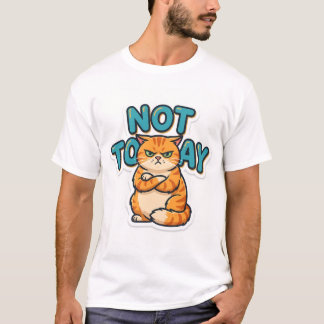 Grappig Grumpy Cat Niet Vandaag T-Shirt
