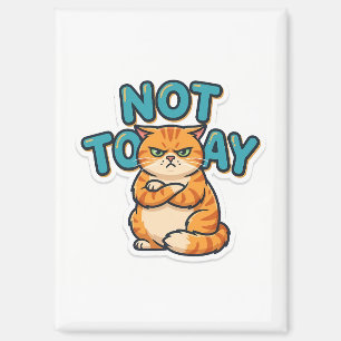 Grappig Grumpy Cat Niet Vandaag T-Shirt Magneet