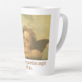Grappig Guardian Angel Quote Latte Mok (Rechterhoek)
