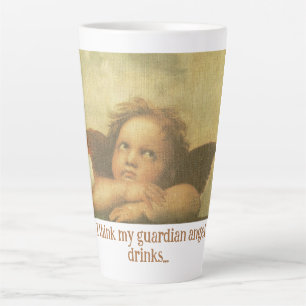 Grappig Guardian Angel Quote Latte Mok