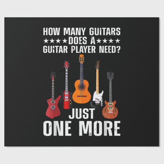 Grappig Guitar Player Art voor mannen gitarist Gu Cadeaupapier (Vlak)