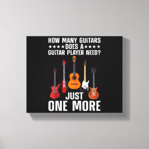 Grappig Guitar Player Art voor mannen gitarist Gu Canvas Afdruk