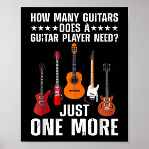 Grappig Guitar Player Art voor mannen gitarist Gu Poster