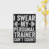 Grappig Gym Gezegde Ik zweer dat mijn personal tra Kaart (Gele Bloem)