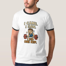 Grappig Gym Quote Ringer T-shirt