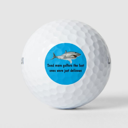 Grappig haai thema nieuwigheid golfballen (Voorkant)