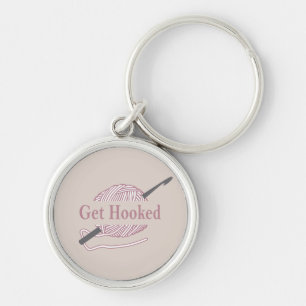 Grappig Haak Quote Haakmachine gezegde Sleutelhanger