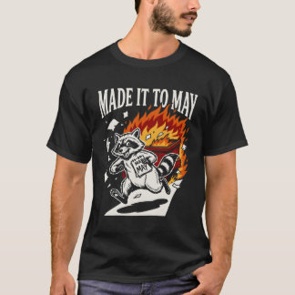 Grappig haalde het tot mei Wasbeer-Vuilcontainerbr T-shirt
