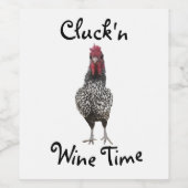 Grappig haan humoristisch wijnlabel wijn etiket (Enkel label)