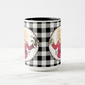 Grappig Haar Stylist Beautician Blonde Cartoon Gif Mok (Midden)