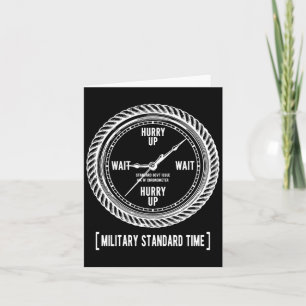Grappig Haast Je Niet En Wacht Militair Standaard Kaart