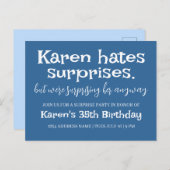 Grappig Haat Surprises Feest Modern Voeg Details T Briefkaart (Voorkant / Achterkant)