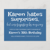 Grappig Haat Surprises Feest Modern Voeg Details T Briefkaart (Voorkant)