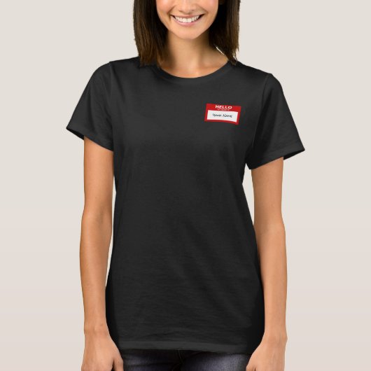 Grappig 'Hallo mijn naam is' T-shirt (Voorkant)