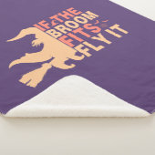 Grappig Halloween als de bezem past vlieg het Sherpa Deken (3/4)