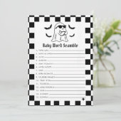 Grappig Halloween Baby Word Scamble Game Kaart (Staand voorkant)