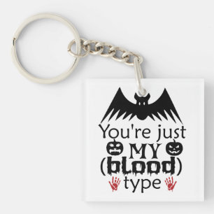 Grappig Halloween Bat Pun Je bent gewoon mijn bloe Sleutelhanger