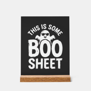 Grappig Halloween Boo Laken Spook Ontwerp_1 Acryl Bord