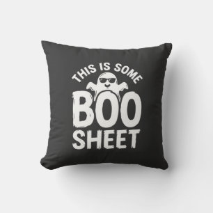 Grappig Halloween Boo Laken Spook Ontwerp_1 Kussen
