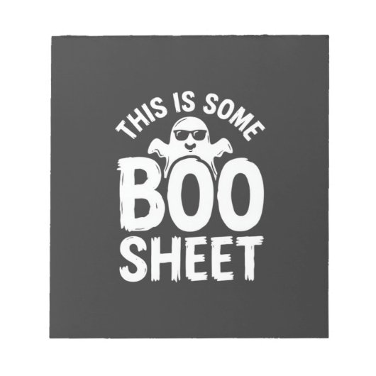 Grappig Halloween Boo Laken Spook Ontwerp_1 Notitieblok (Voorkant)