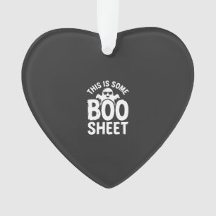 Grappig Halloween Boo Laken Spook Ontwerp_1 Ornament