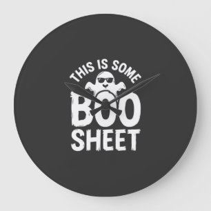 Grappig Halloween Boo Sheet Spook Design_1 Grote Klok