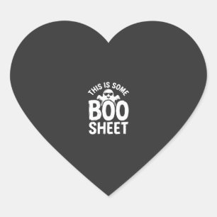 Grappig Halloween Boo Sheet Spook Design_1 Hart Sticker