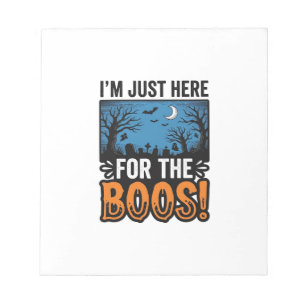 Grappig Halloween Boos Vintage Geest T-Shirt Desig Notitieblok