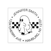 Grappig Halloween Bootiful Ghost Retouradres Rubberstempel (Afrduk)