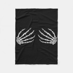 Grappig Halloween Borstkostuum Leuk Skeleton Hande Fleece Deken