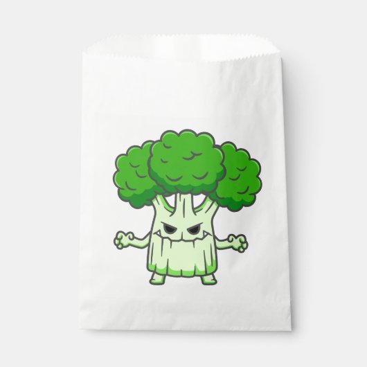 Grappig Halloween broccoli monster Bedankzakje (Voorkant)