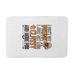 Grappig Halloween Drinken Minder Klasse Shirt Ontw Badmat