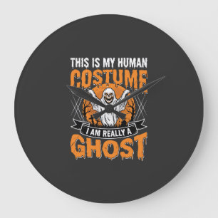 Grappig Halloween Geest Menselijk Kostuum Vintage Grote Klok
