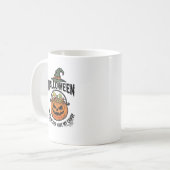 Grappig Halloween Heks Snoep Pompoen Shirt Ontwerp Koffiemok (Voorkant links)