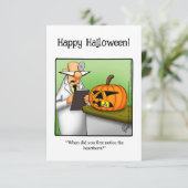Grappig Halloween Humor Wenskaart (Staand voorkant)