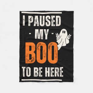 Grappig Halloween Ik pauzeerde mijn boek om hier t Fleece Deken