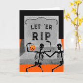 Grappig Halloween Kaart (Gele Bloem)