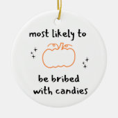 Grappig Halloween keramisch Ornament (Voorkant)