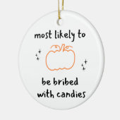 Grappig Halloween keramisch Ornament (Links)