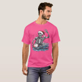 Grappig Halloween Kerstman Skeleton Spelen W T-shirt (Voorkant volledig)
