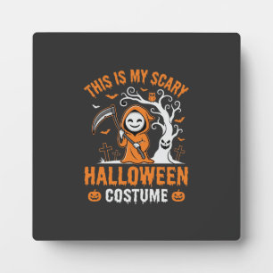 Grappig Halloween Kostuum Grim Reaper Kerkhof Desi Fotoplaat