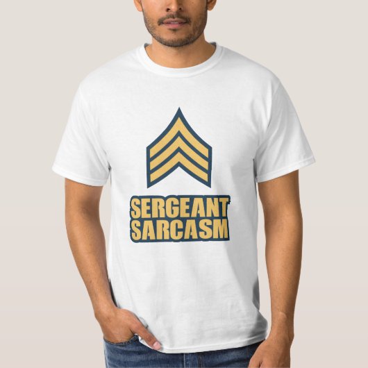 Grappig Halloween Kostuum Idee Sergeant Sarcasme T-shirt (Voorkant)