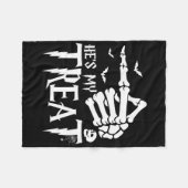 Grappig Halloween kostuum paar Skeleton Matching S Fleece Deken (Voorkant (Horizontaal))