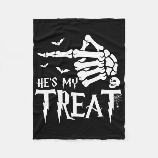 Grappig Halloween kostuum paar Skeleton Matching S Fleece Deken (Voorkant)