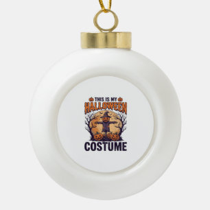 Grappig Halloween Kostuum Pompoen Heks Shirt Ontwe Keramische Bal Ornament