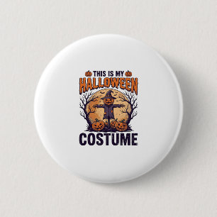 Grappig Halloween Kostuum Pompoen Heks Shirt Ontwe Ronde Button 5,7 Cm