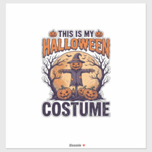 Grappig Halloween Kostuum Pompoen Heks Shirt Ontwe Sticker